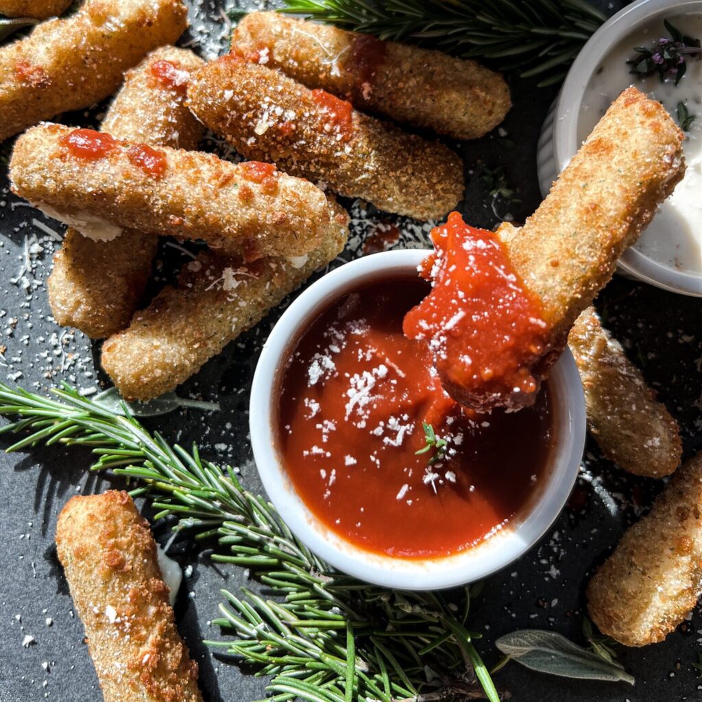 air fry mozzarella sticks frozen
